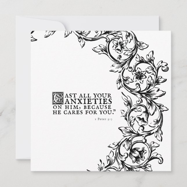 Penser à vous Carte de voeux Inspirationnelle (Devant)