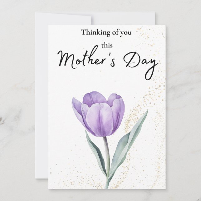 Penser à vous Cette carte de sympathie pour la fêt (Devant)