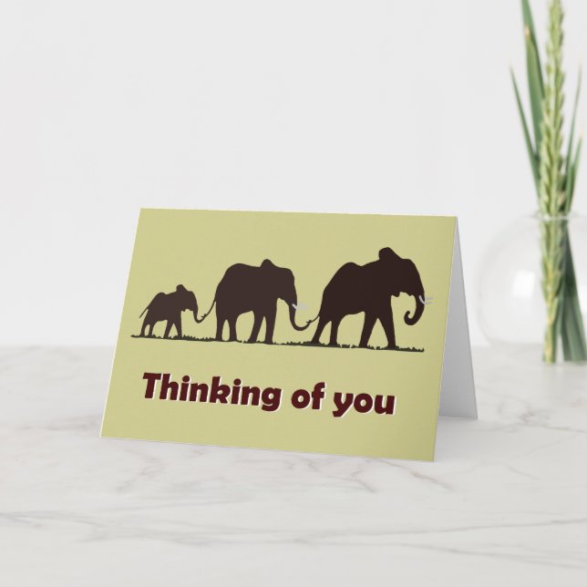 Penser À Vous La Carte Des Éléphants (Devant)