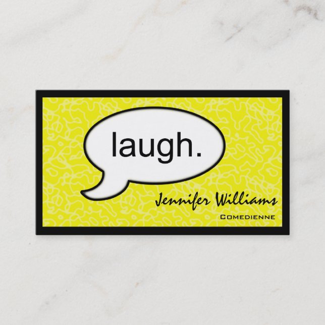 Penser Cloud Laugh Carte de visite comédien (Devant)