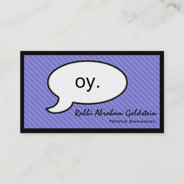 Penser Cloud Oy Rabbi Carte de visite (Devant)