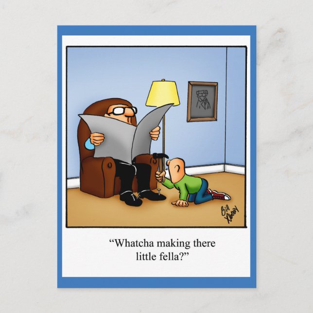 Penser drôle à votre carte postale Humour (Devant)