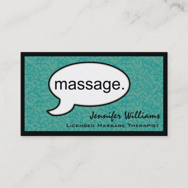 Penser Massage Cloud Carte de visite (Devant)