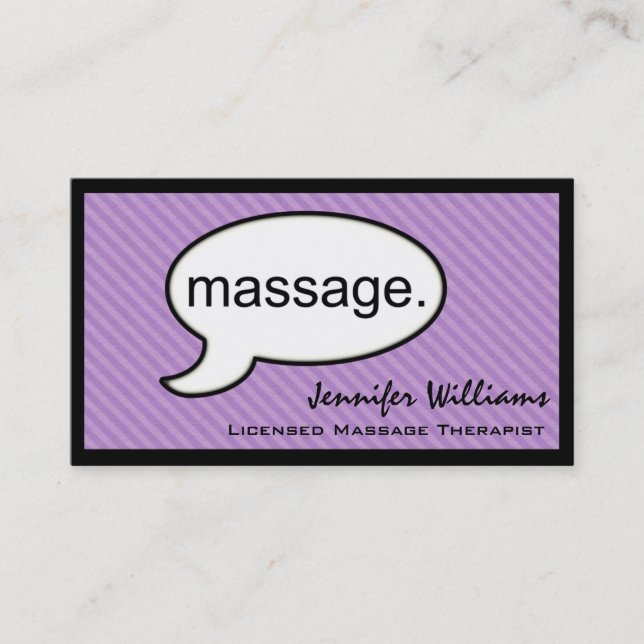 Penser Massage Cloud Carte de visite (Devant)