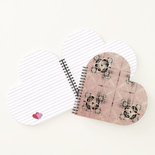 Penser Pastel Twists Carnet en forme de coeur