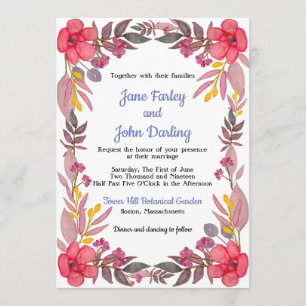 Pensez à Dusty Pink Faire-part de mariage