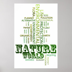 Pensez à Green Nature poster de l'environnement