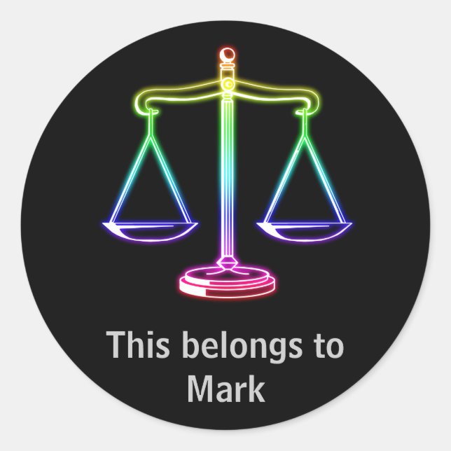 Pensez à la justice - Droit sticker (Devant)