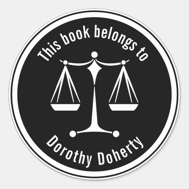 Pensez à la justice - Droit sticker (Devant)