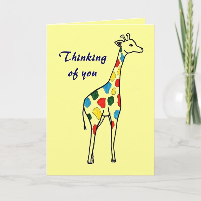 Pensez à votre carte girafe (Devant)