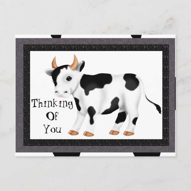Pensez à votre carte postale de vache (Devant)