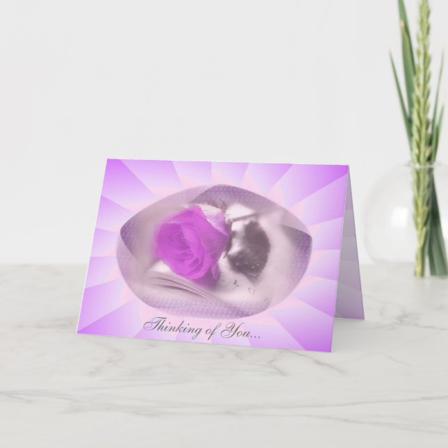 Pensez à votre carte Rose (Devant)