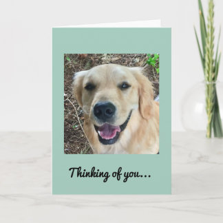 Pensez à vous - Carte Golden Retriever