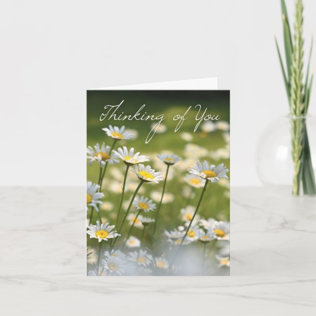 Pensez à vous | Carte photo Fleur marguerite (Devant)