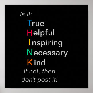 PENSEZ - avant de poster - poster