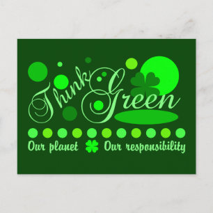 Pensez carte postale verte