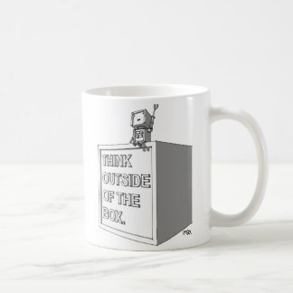 PENSEZ EN DEHORS DE À LA TASSE 3 DE BOÎTE