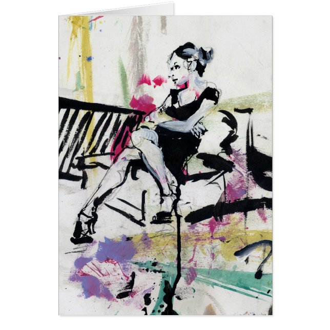 "Pensez" la carte d'impression d'art (Devant)