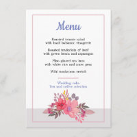 Pensez le menu poussiéreux de roses