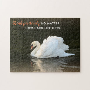 Pensez positivement Swan Jigsaw Puzzle