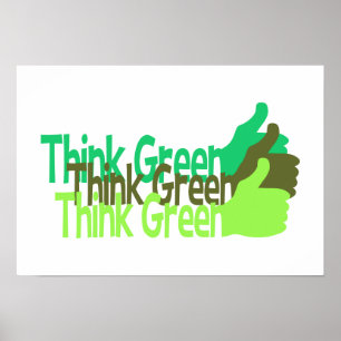 Pensez poster vert, personnalisable