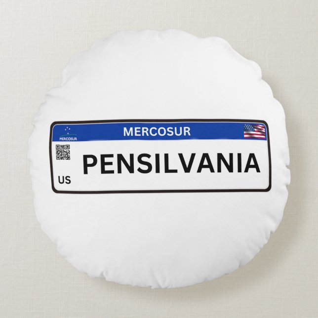 Pensilvania Mercosur Round Pillow (Front)