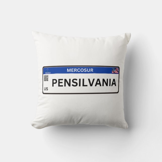 Pensilvania Mercosur Throw Pillow (Front)