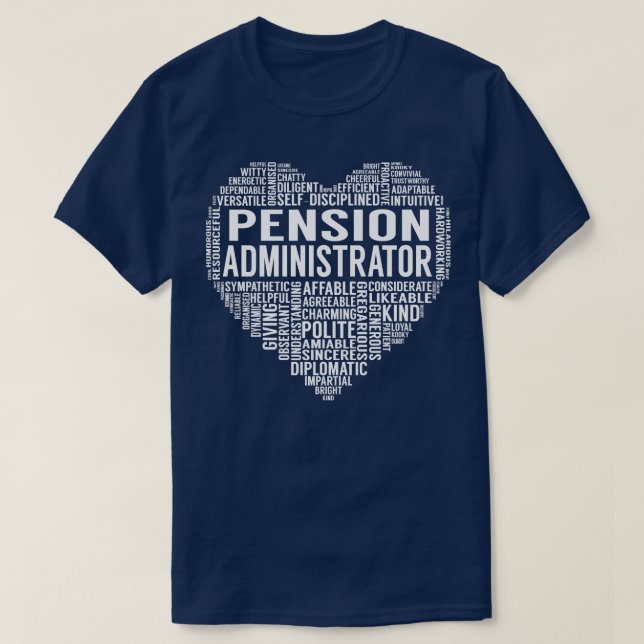 Pension Administrator Heart T-Shirt (Design Front)