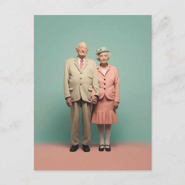 Pensionados In Pastel Postcard (Front)
