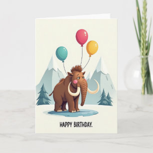 Pensive Elephant Birthday Card