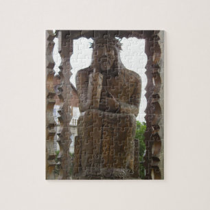 Pensive Jesus - Rupintojelis. Vilkija, LITHUANIA Jigsaw Puzzle