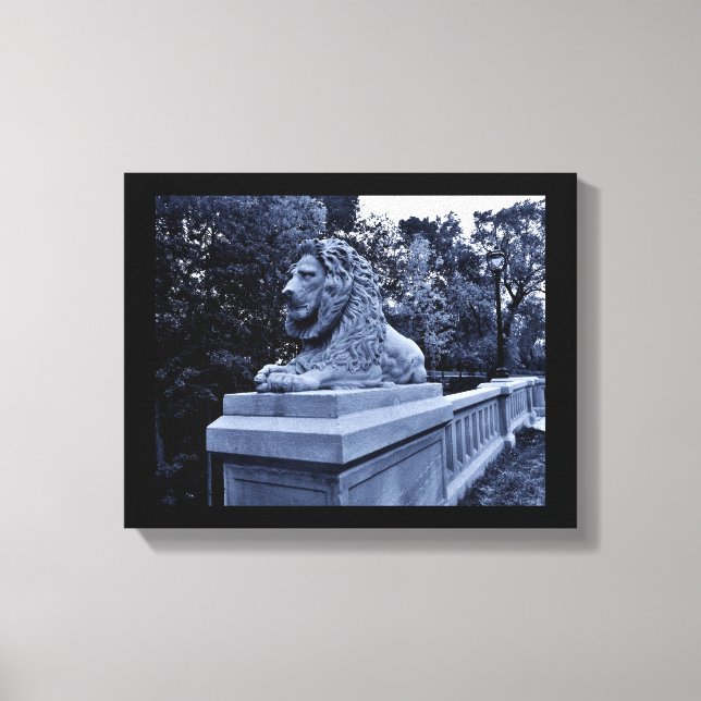 Pensive Lion Canvas Print (Front)