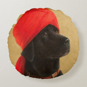 Pensive Maharaja 2010 Round Pillow