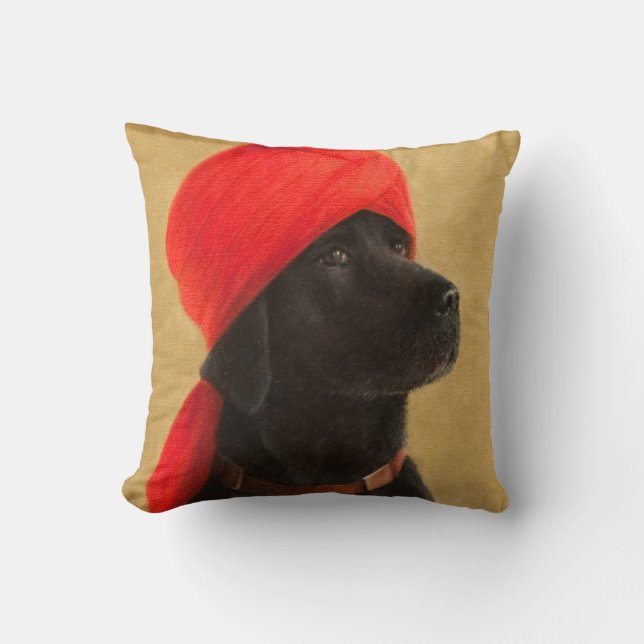 Pensive Maharaja 2010 Throw Pillow (Front)