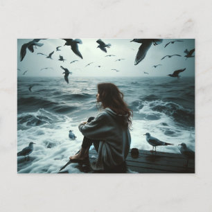 Pensive Postcard