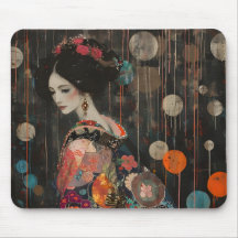 Pensive Woman in Kimono