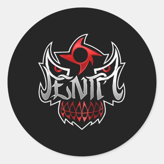 Penta Mask In Black Colour _1  Classic Round Sticker (Front)