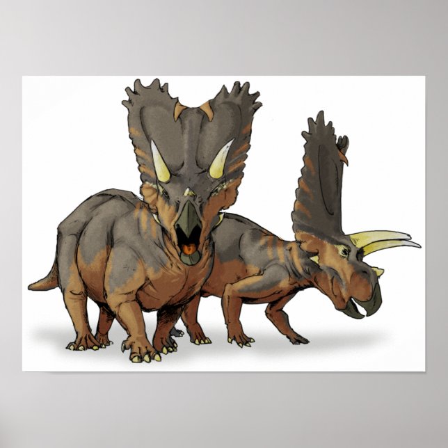 Pentaceratops - Late Cretaceous Dinosaur Poster (Front)