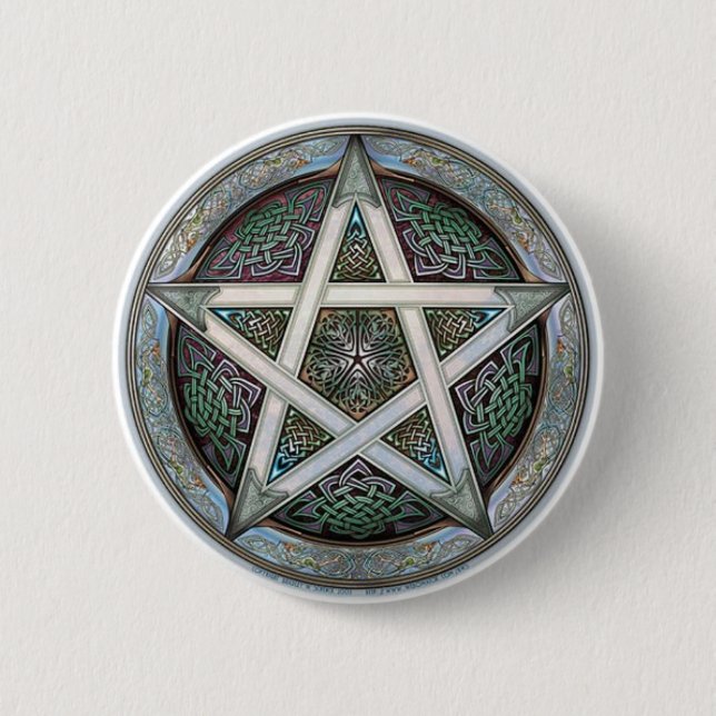 Pentacle 2 Inch Round Button (Front)