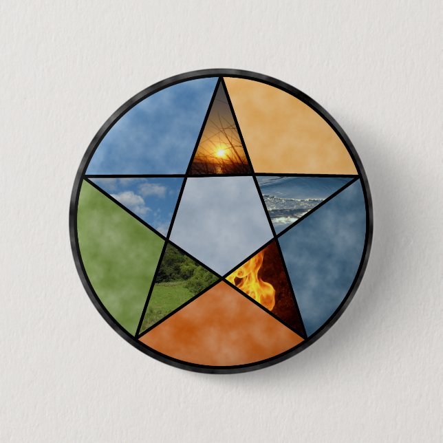 Pentacle 2 Inch Round Button (Front)