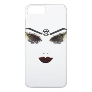 Pentacle Beauty Face Lashes & Dark Lips Makeup Case-Mate iPhone Case
