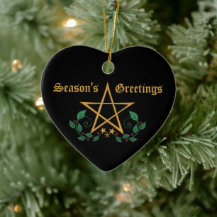 Pentacle ceramic ornament