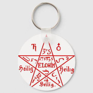 Pentacle from the Sixth Book of Moses Keychain