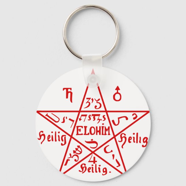 Pentacle from the Sixth Book of Moses Keychain (Front)