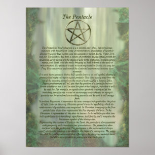 Pentacle in Wood Info Poster