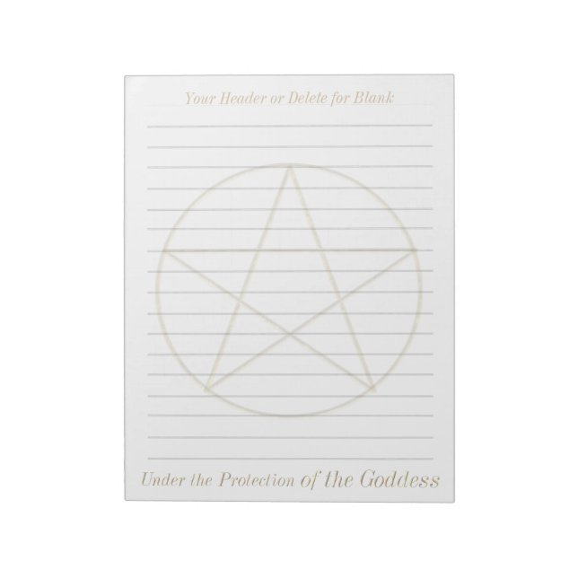 Pentacle Lined Notepad (Rotated)