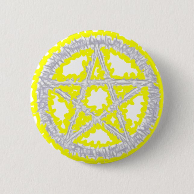 Pentacle of Air 2 Inch Round Button (Front)