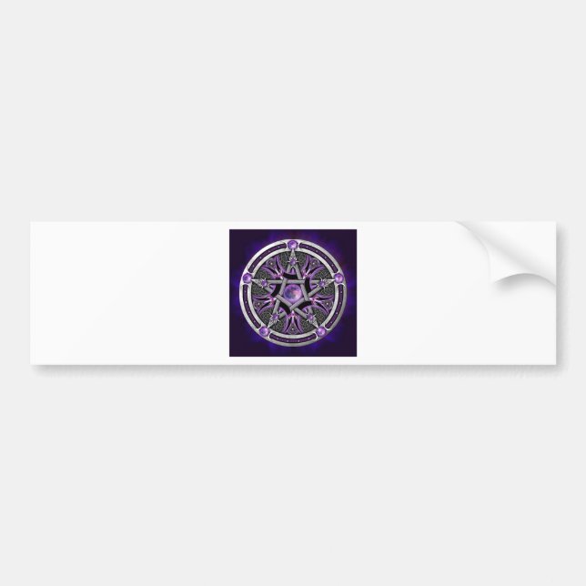 Pentacle Of The Purple Moon Bumper Sticker (Front)