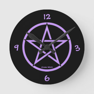 Pentacle Pentagram Clock by Cheeky Witch!