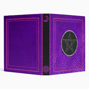 pentacle purple leather binder